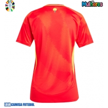 Camisa de Futebol Espanha Equipamento Principal Mulheres Europeu 2024 Manga Curta
